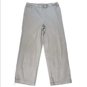 Classic Elements 14 khaki wide leg high rise cotton blend career‎ pants